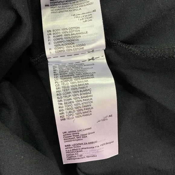 Adidas Mens Sketch Logo Crewneck Short Sleeve T-Shirt Black L - Picture 3 of 4